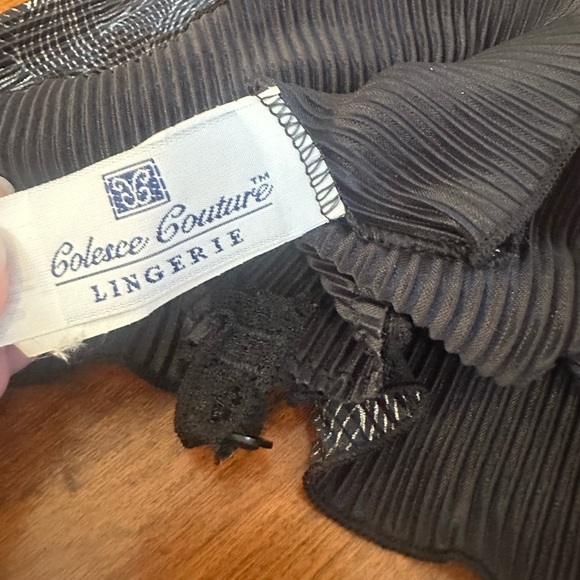 Vintage fairycore whimsigoth Pleated Camisole – Black Metallic Top Y2K Small - Picture 7 of 9